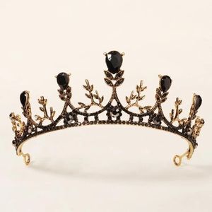 Black Rhinestone Crown